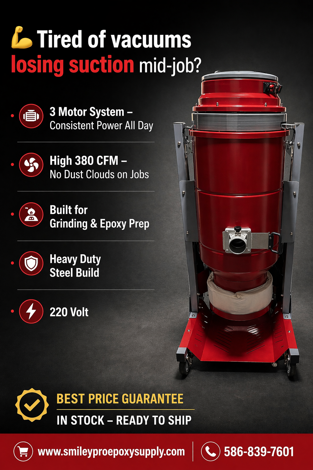 JK36 Industrial Vacuum $2399.99 Free Shipping!!
