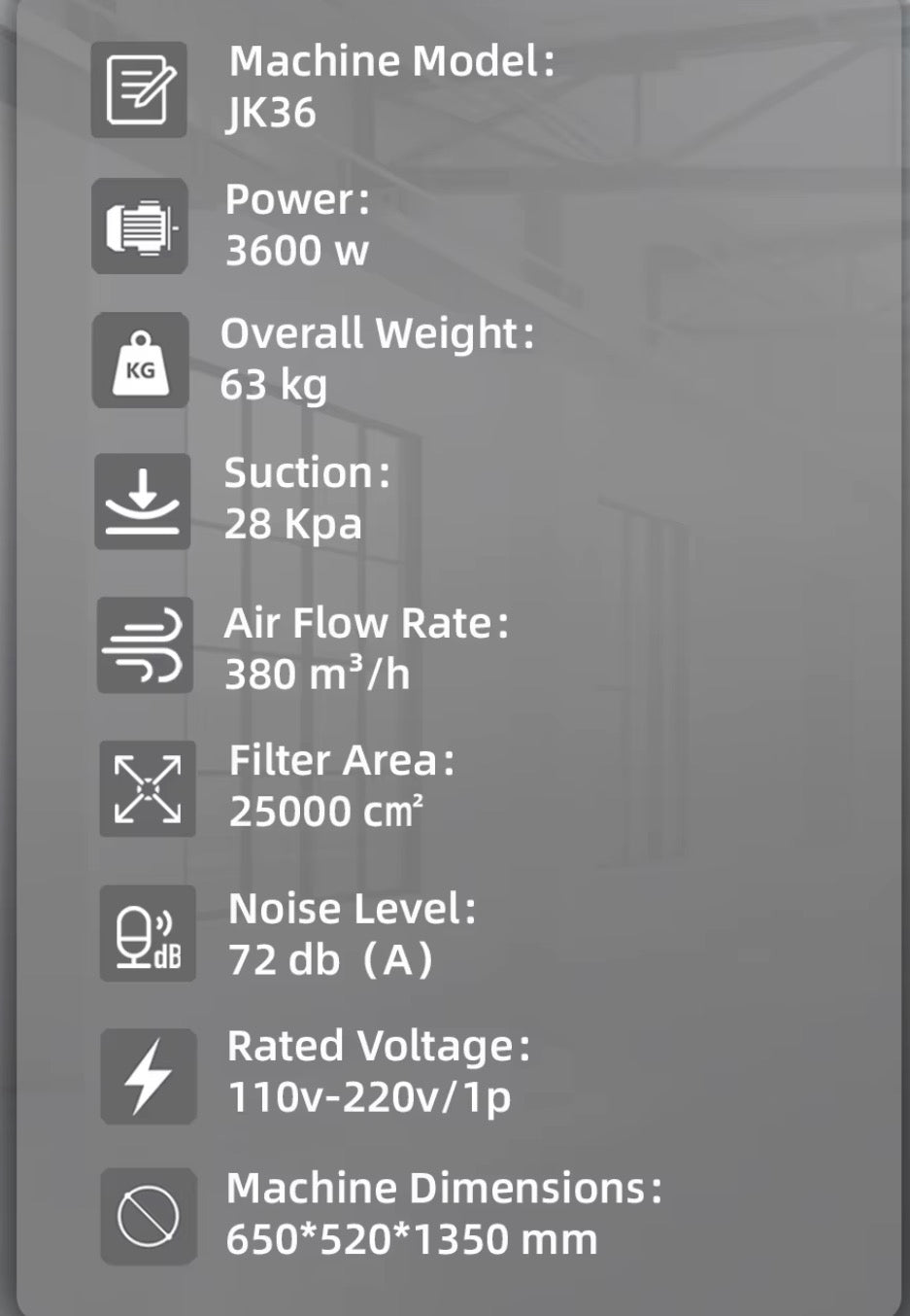 JK36 Industrial Vacuum $2399.99 Free Shipping!!